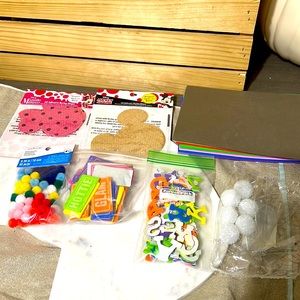 Assorted craft items.